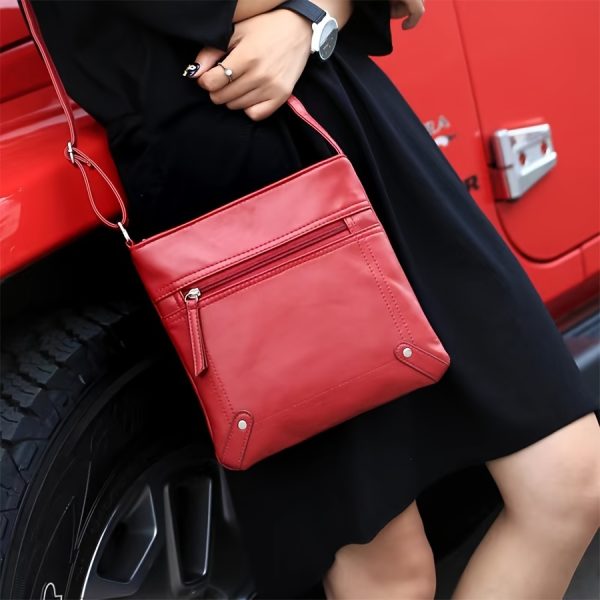 red women's handbag